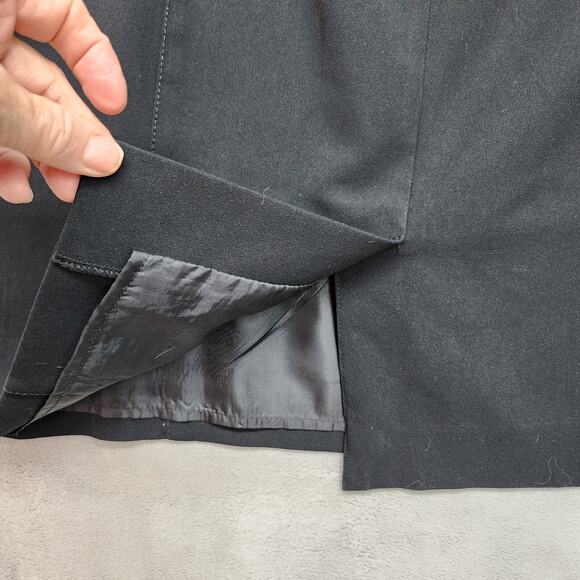 Jacob Skirt Women's SZ 14 Zip Closure Slit Straight A Line Black Career Office - Picture 4 of 9